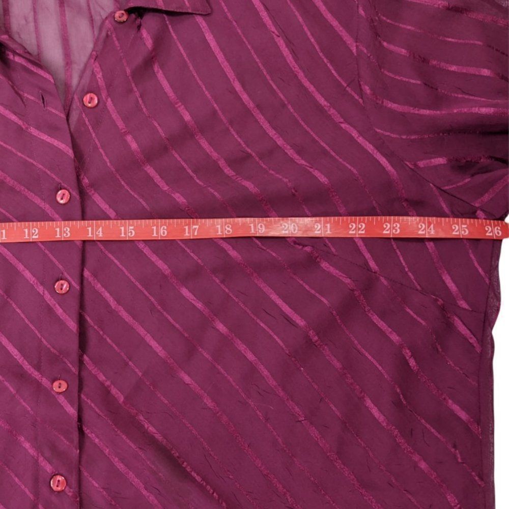 Club "Z" Collection Purple Sheer Blouse - Picture 3 of 8